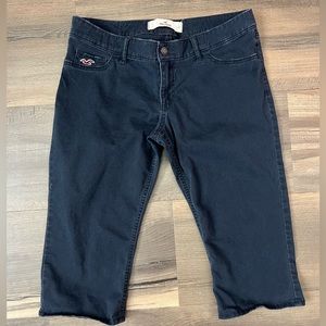 Vintage Y2K Hollister Navy Blue Capri Pants Size 9 // 29W